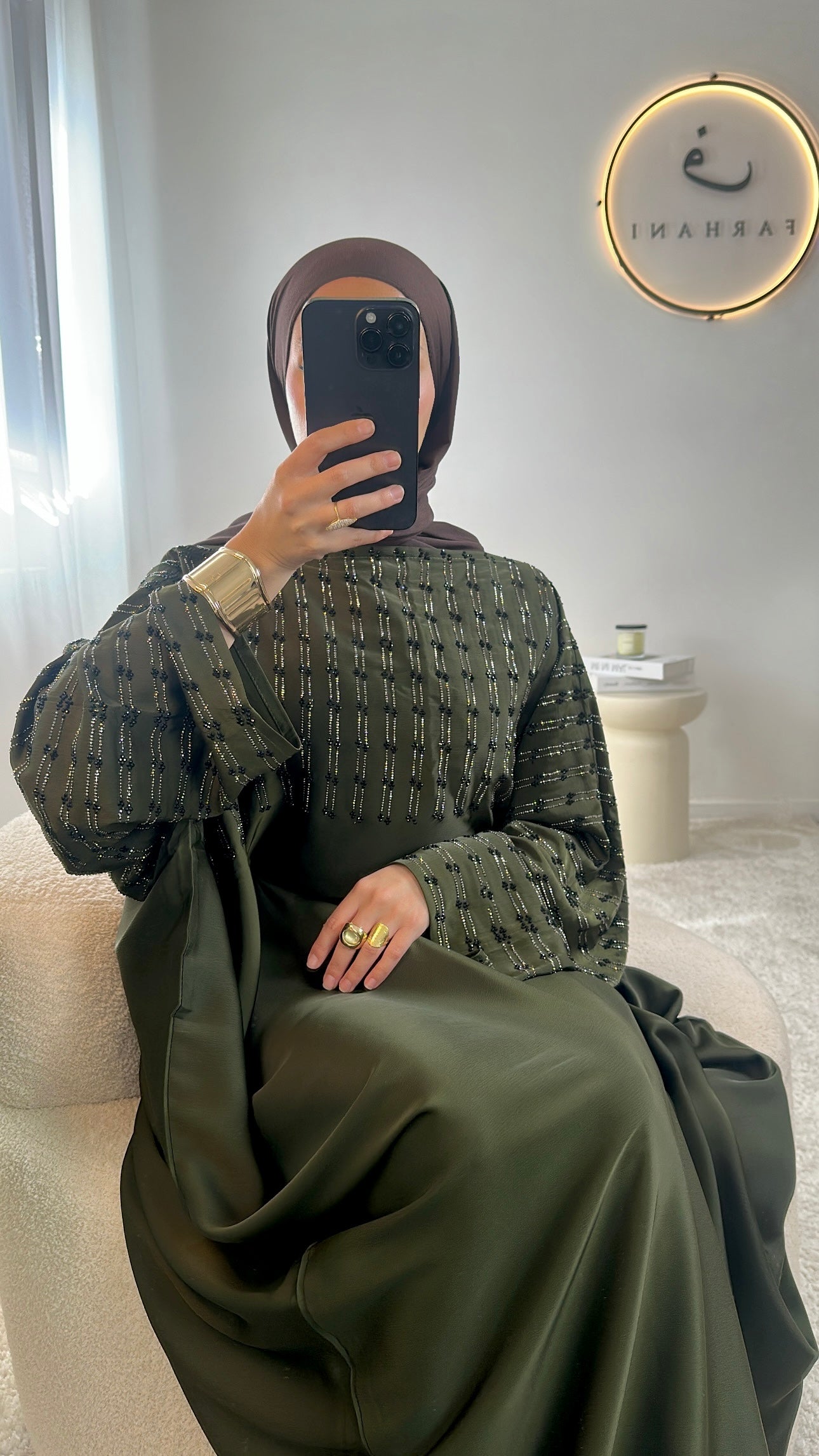 Abaya Taïf - Kaki