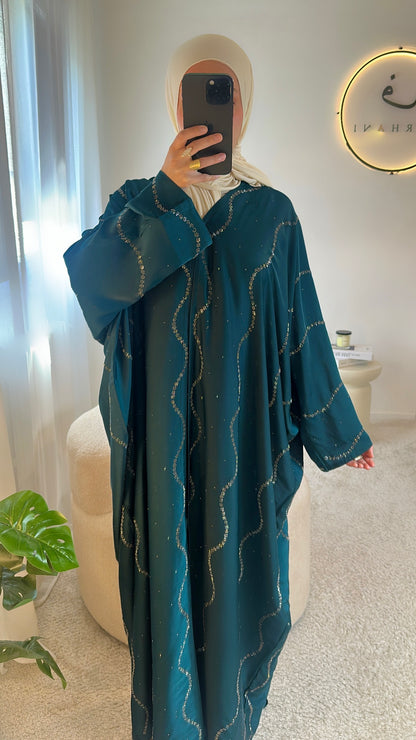 Abaya Sétif - Bleu turquoise
