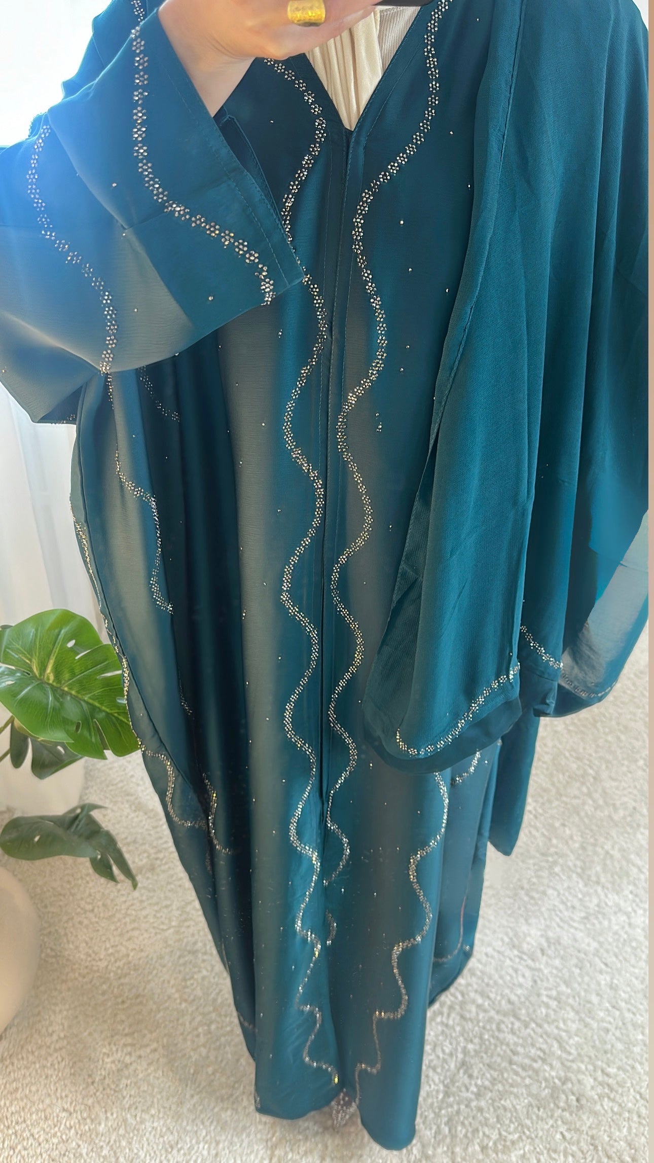 Abaya Sétif - Bleu turquoise