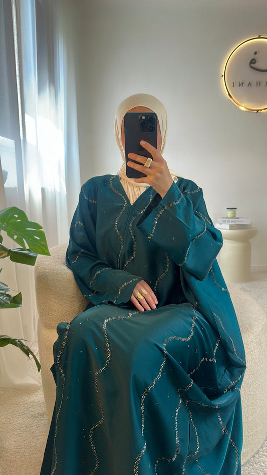 Abaya Sétif - Bleu turquoise