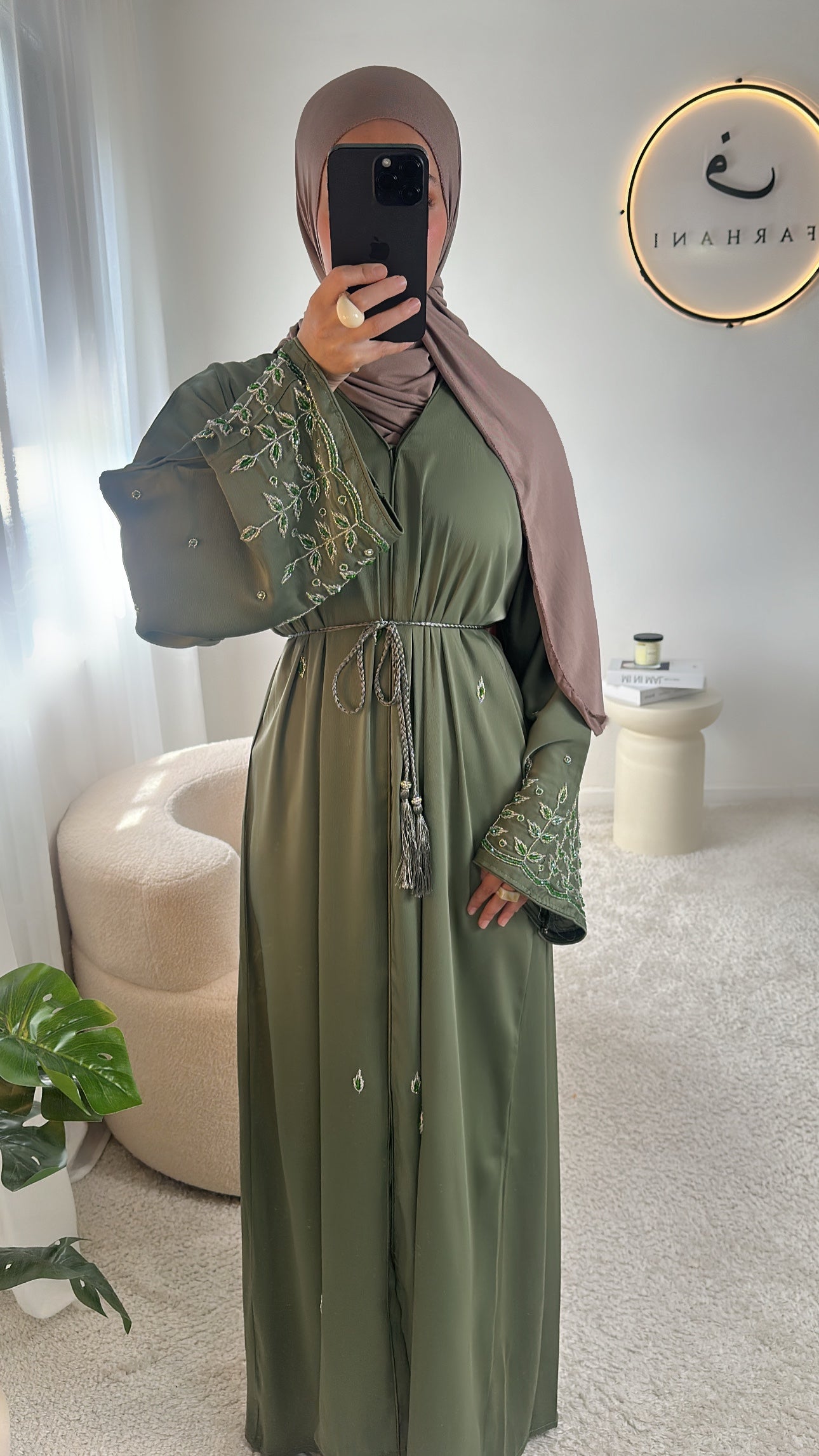 Abaya Abu Dhabi BIS - Vert clair
