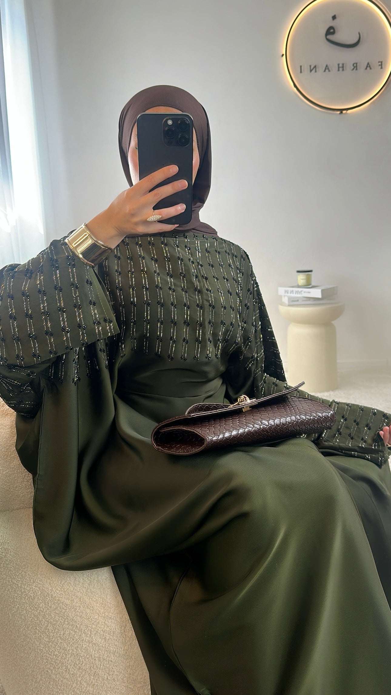 Abaya Taïf - Kaki